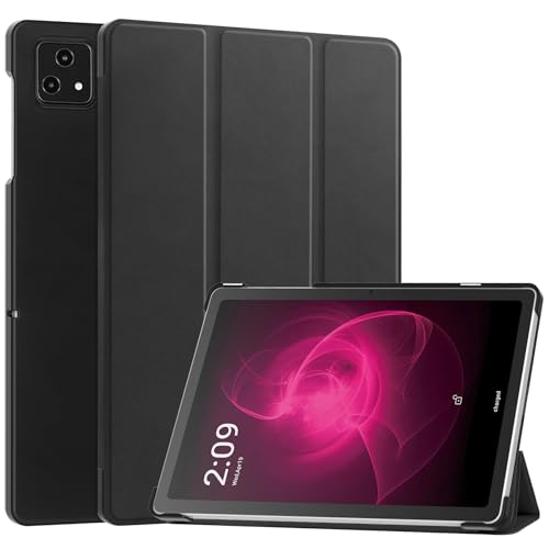 RanTuo Tablethülle für T-Mobel REVVL TAB 5G, PU-Aufkleberleder, Dünn, Staubdicht, Fallfeste Tablet-Hülle für T-Mobel REVVL TAB 5G.(Schwarz) von RanTuo