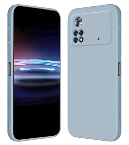 RankOne Hülle für Poco X4 Pro 5G (6.67" Inches) Weiche TPU Silikonhülle - Rauchblau von RankOne