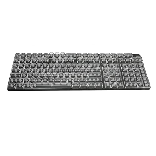 Rankomu Benutzerdefinierte Tastenkappen Tastenkappen-Set 132 Tasten, hochtransparenter PC CBSA Matt Ergonomische DIY Ersatz-Tastenkappen für mechanische Tastatur, Weiß von Rankomu