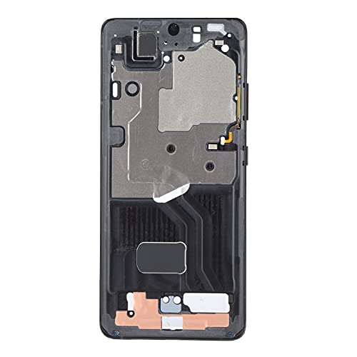 Rankomu Handy Middle Frame Bezel Original Middle Frame Midplate Bezel Chassis Housing Repair Parts for Samsung S21 Ultra, Black, Handy Ersatz Rahmen von Rankomu