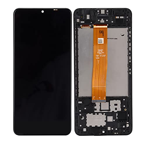 Rankomu LCD Bildschirm Ersatz LCD Display Touch Digitizer Assembly Screen Ersatz für Samsung Galaxy A125 inkl. Rahmen Kompatibel mit Samsung A125 von Rankomu