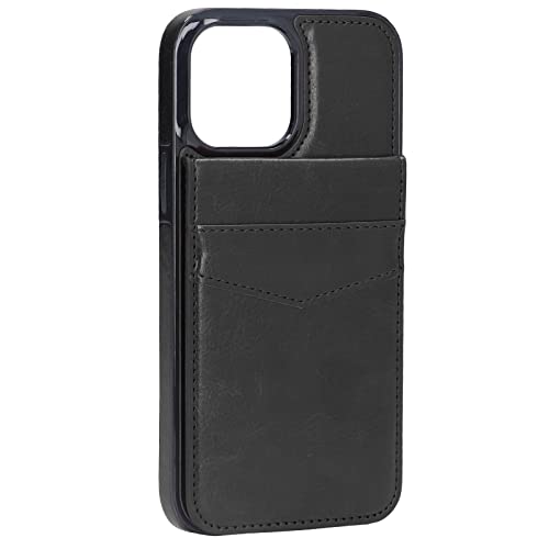 Rankomu PU Leder Wallet Case Wallet Handyhülle für iPhone 13 Pro, Multifunktions PU Leder Schutzhülle mit Magnetschnalle Stand, Schwarz von Rankomu