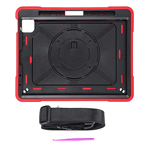 Rankomu Tablet Hülle für 360 Grad drehbarer Ständer Tablet Schutzhülle Tasche mit Hand Schultergurt für Air4 10.9 Zoll Rot von Rankomu