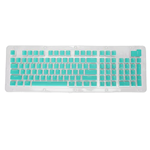 Rankomu Tastatur-Tastenkappen, 110 Stück, FOS Step OEM-Höhe, zweifarbige Injektions-Ersatz-Tastenkappen, DIY-Tastenkappen, praktisch und schön, Cyan von Rankomu