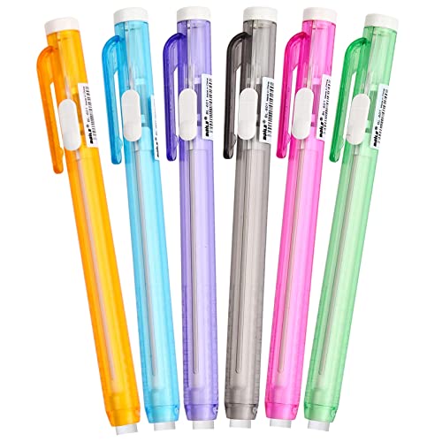 6 Stück Radiergummi, Radiergummi Stift, Weicher Radiergummi, Einschulung Geschenk, Radierstift, Präzises Löschen, Geeignet für Lehrer und Schüler Zum Schreiben und Zeichnen von Rapidbok