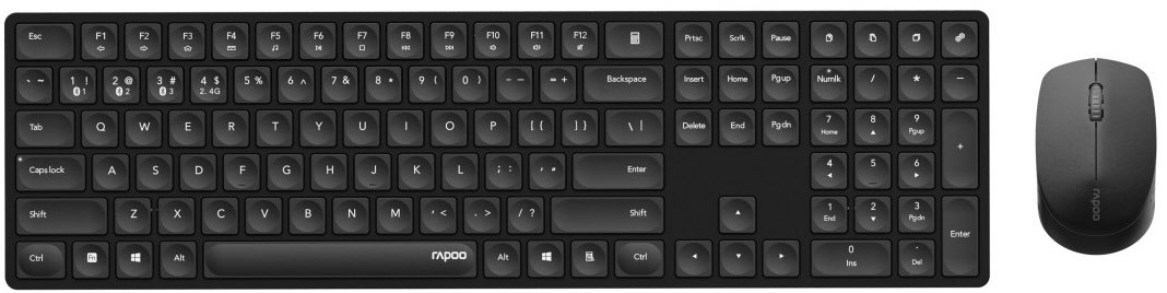 8020M (DE) Kabelloses Tastatur-Set schwarz von Rapoo