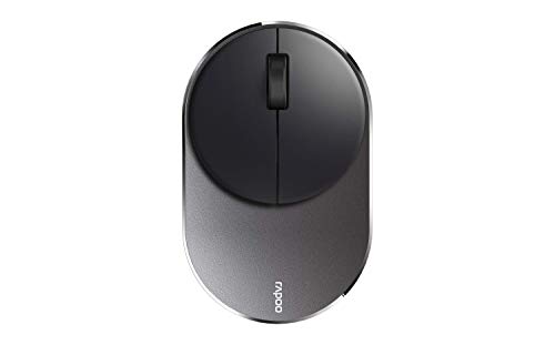 Rapoo M600 Mini Silent kabellose Maus wireless Mouse 1300 DPI Sensor 6 Monate Batterielaufzeit leise Tasten ergonomisch für Links- und Rechtshänder PC & Mac - schwarz von Rapoo