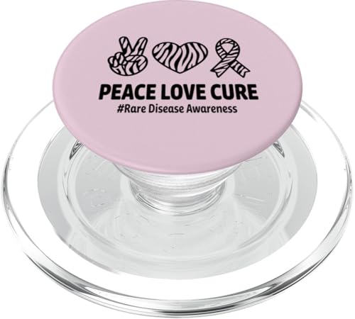 T-Shirt für seltene Krankheiten – Frieden Liebe Heilung seltener Krankheiten PopSockets PopGrip für MagSafe von Rare Disease Awareness Events Apparel!