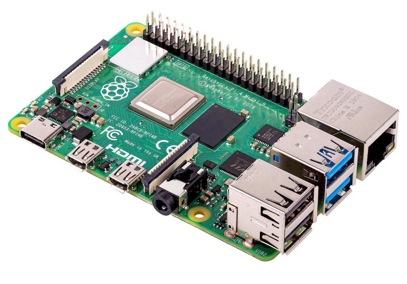 Raspberry Pi Foundation Raspberry Pi 4 Computer Modell B, 2GB RAM Mini-PC Barebone von Raspberry Pi Foundation