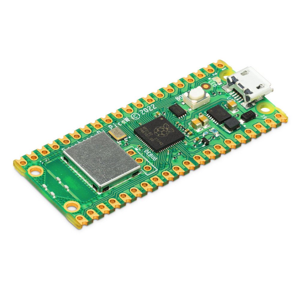 Raspberry Pi Foundation Raspberry Pi Pico W, RP2040 + WLAN Mikrocontroller-Board Mini-PC Barebone von Raspberry Pi Foundation