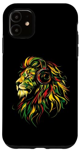 Hülle für iPhone 11 DJ Lion Of Judah Jamaican Rasta Reggae Musik Kopfhörer von Rasta Reggae Roots