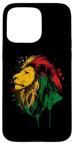 Hülle für iPhone 15 Pro Max DJ Lion Of Judah Jamaican Rasta Reggae Musik Kopfhörer von Rasta Reggae Roots