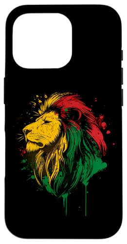 Hülle für iPhone 16 Pro DJ Lion Of Judah Jamaican Rasta Reggae Musik Kopfhörer von Rasta Reggae Roots