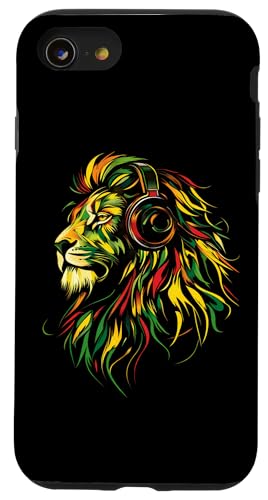 Hülle für iPhone SE (2020) / 7 / 8 DJ Lion Of Judah Jamaican Rasta Reggae Musik Kopfhörer von Rasta Reggae Roots