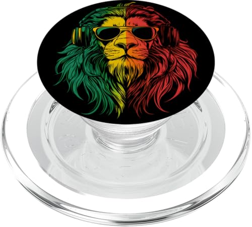 Rasta Reggae Music Lion Of Judah Jamaican Pride Jamaica PopSockets PopGrip für MagSafe von Rasta Reggae Roots