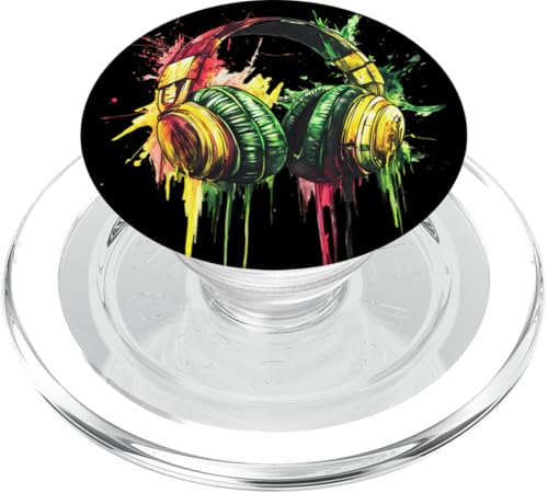 Reggae Music Kopfhörer Jamaican Rasta Roots Jamaican PopSockets PopGrip für MagSafe von Rasta Reggae Roots