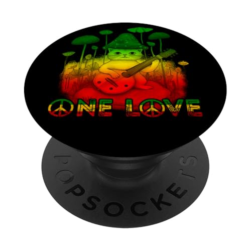 Reggae Music Rastafarian Jamaika Cat One Pride Love Reggae PopSockets Klebender PopGrip von Rasta Reggae Roots