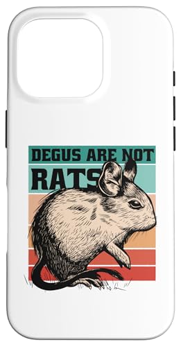 Hülle für iPhone 16 Pro Degus Are Not Rats Ratte Nagetier Gewöhnlicher Degu von Ratte Haustier Käfig Degu Futter Zubehör Geschenke