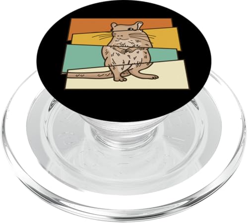 Retro Strauchratte Ratte Nagetier Gewöhnlicher Degu PopSockets PopGrip für MagSafe von Ratte Haustier Käfig Degu Futter Zubehör Geschenke