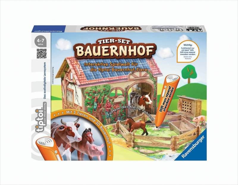 tiptoi Tier Set Bauernhof Spiel mit drei tiptoi Spielfiguren von Ravensburger Spieleverlag