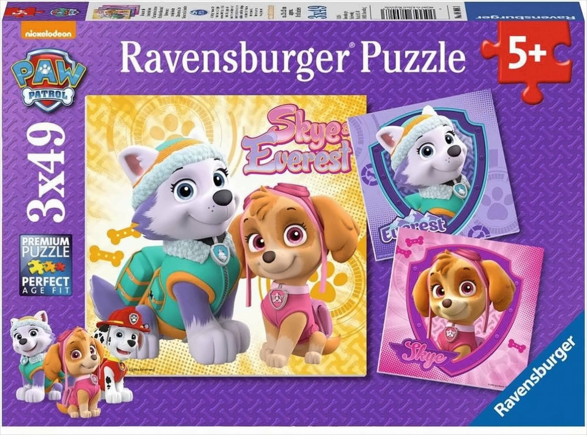 Bezaubernde Hundemädchen 3 x 49 Teile Puzzle Bezaubernde Hundemädchen 3 x 49 Teile Puzzle