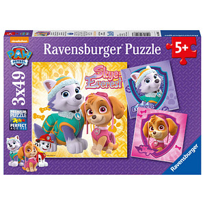 Ravensburger PAW Patrol Bezaubernde Hundemädchen Puzzle, 3 x 49 Teile von Ravensburger