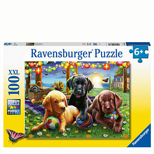 Ravensburger XXL Hunde Picknick Puzzle, 100 Teile von Ravensburger