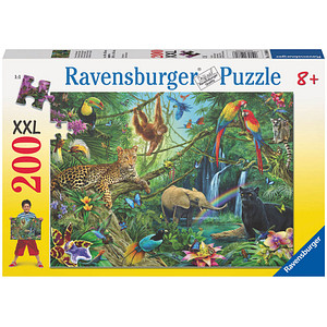 Ravensburger XXL Tiere im Dschungel Puzzle, 200 Teile von Ravensburger