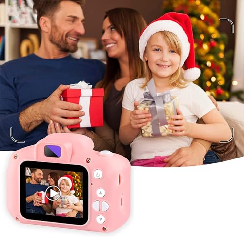 Kinder Kamera Selfie Fotoapparat Kinder,2,0 Zoll Bildschirm Dual Lens 32G Card 1080P HD 20MP KinderKamera für 3 bis 12 Jahre Alter Jungen und Mädchen Spielzeug(Rosa1) von Rawrr