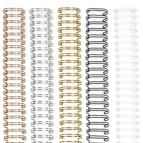 RAYSON Drahtbinderücken, 105 Blätter, 3:1 Teilung, 15,9 mm, 34 Schlaufen, A4, 50 Stück von Rayson