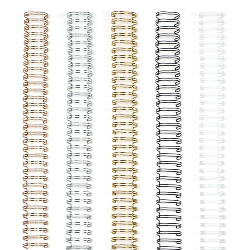 RAYSON Drahtbinderücken, 40 Blatt, 3:1 Teilung, 7,9 mm, 34 Schlaufen, A4, Gemischte Farbe, 100 Stück von Rayson