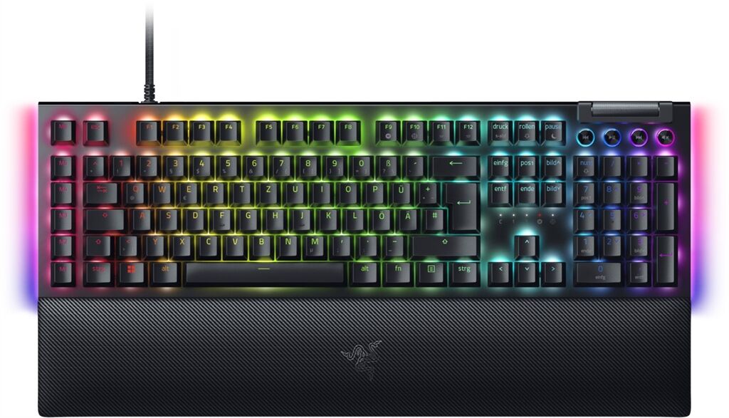 Razer BlackWidow V4 (DE) Green Switch (Schwarz)