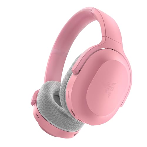 Razer Barracuda - Kabelloses Multiplattform-Headset für Gaming und Mobile Geräte (SmartSwitch Dual Wireless, Geräuschunterdrückendes Mikrofon, Triforce-Treiber 50mm, USB-C) Quartz Pink von Razer