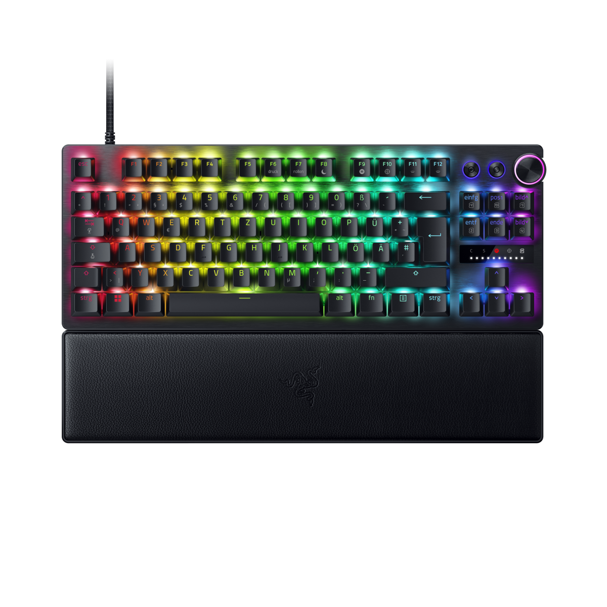 Razer Huntsman V3 Pro TKL Gaming Tastatur (analoge Switc B-Ware - E-Sport-Tastatur im Tenkeyless-Layout mit analogen optischen Switches (DE Layout) von Razer