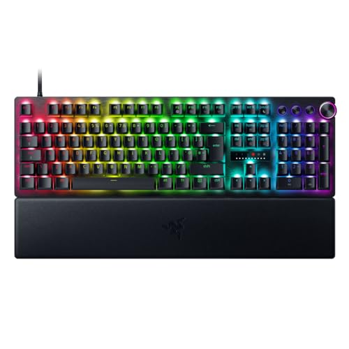 Razer Huntsman V3 Pro – analoge optische Esport-Tastatur (analoge optische Schalter Gen-2, schnelle Onboard-Anpassungen, multifunktionales digitales Zifferblatt und spezielle Steuertasten) UK-Layout, von Razer