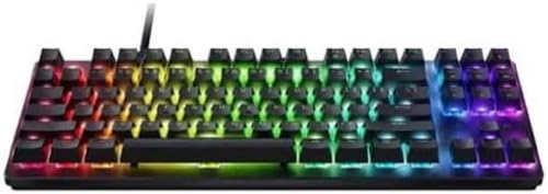 Razer Huntsman V3 X Tenkeyless (Purple Switch) Optische Tastatur für Esports (Design ohne Ziffernblock, voll programmierbare Tasten, mit RGB-Technologie), QWERTY ES-Design, Schwarz von Razer