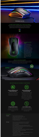 Razer Mamba - Maus - F�r Rechtsh�nder - Laser - kabelgebunden - USB (RZ01-02560100-R3M1) von Razer