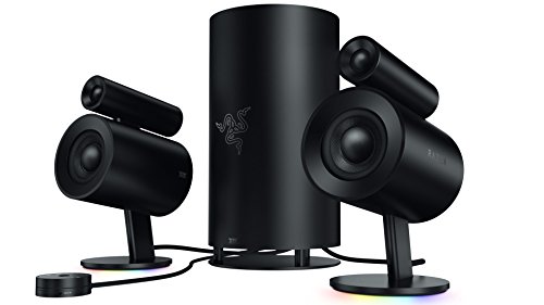 Razer Nommo Pro - 2.1 Virtual Surround Premium Gaming und Heimkino Lautsprecher System mit THX-Zertifikat (Sound via Bluetooth, USB oder 3,5-mm Klinke, 75-mm Treiber, Subwoofer, RGB Chroma) von Razer