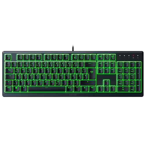 Razer Ornata V3 X - Flache Membran-Tastatur mit Chroma RGB (Lautlose Membran-Switches, Ergonomische Handballenauflage, Tastenkappen Anti-UV-Beschichtun) QWERTZ DE-Layout | Schwarz von Razer
