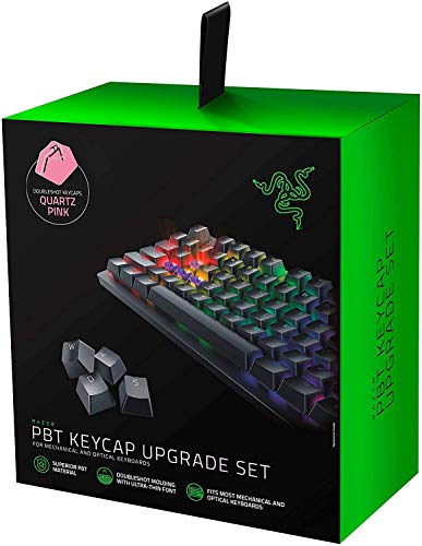 Razer PBT Keycap Set für Gaming Tastatur - Tastenkappen-Upgrade-Set für mechanische und optische Tastaturen (Hintergrundbeleuchtungskompatibilität, überlegenes PBT-Material) Quartz/Pink von Razer