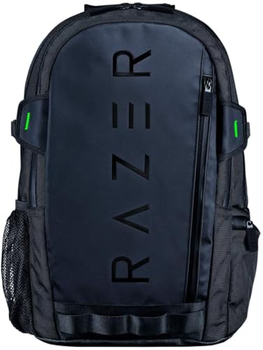 Razer Rogue V3 Backpack (15,6") Black Edition - Kompakter Reise Rucksack (Fach für Laptop bis 15 Zoll, Abriebfest, Außenhülle aus Polyester) Schwarz von Razer