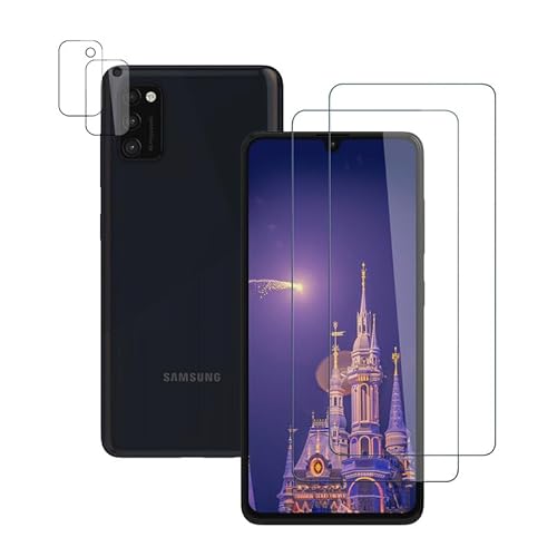 Rcokas [2+2 Stück für Panzerglas Samsung A41 Schutzfolie, 9H Kameraschutz, Anti-Kratzen Schutz Glas, Kompatibel mit Folie Galaxy A41 Displayschutz Samsung Galaxy A41 Panzerglas von Rcokas