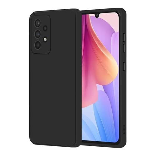 Rcokas für Handyhülle Samsung A52 Hülle Schwarz Samsung Galaxy A52 Schutzhülle Samsung Galaxy A52 5G Case Cover Black Silikon, Soft TPU, Stoßfest, rutschfest, Basic Standard von Rcokas