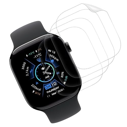 Rcokas für Schutz Apple Watch 10 42mm Schutzfolie Apple Watch 10 Panzerglasfolie[4 Stück][Soft TPU][HD Displayschutzfolie], für Folie Apple Watch 10 Displayschutz Apple Watch Series 10 42mm Schutz von Rcokas