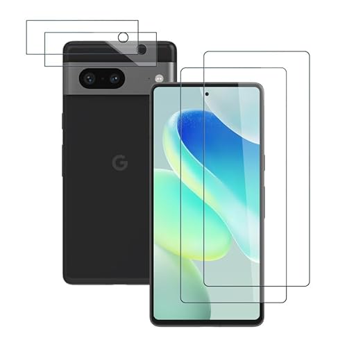 Rcokas für Schutzfolie Google Pixel 7 Panzerglas Google Pixel 7 Displayschutz Google Pixel 7 5Folie [2+2 Stück][Google Pixel 7 5G][9H Härte][HD Kameraschutz][Ultra-klar][Anti- Kratzer] von Rcokas