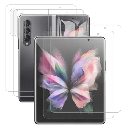 Rcokas für Schutzfolie Samsung Galaxy Z Fold 3 Displayschutz Z Fold 3 5G Folie Samsung Galaxy Z Fold 3 5G Schutz [Soft TPU][2+2 Sets][HD Displayschutzfolie][Ultra-klar][Frei von Kratzern] von Rcokas