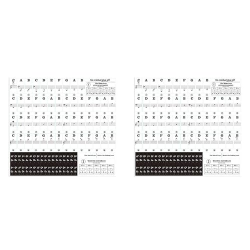 Rdjumpdjo 2X 88 Tasten 61 Tasten 54 Tasten Durchsichtiges Klavier Tastatur Aufkleber Elektronische Tastatur Aufkleber Tab Musikalische Taste Aufkleber von Rdjumpdjo