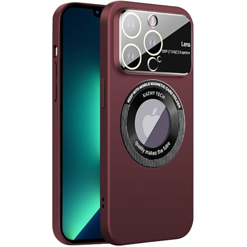 Rdyi6ba8 kompatibel mit iPhone 13 Pro Max Matt Hülle,Kamera Vollständiger Schutz Handyhülle kompatibel kabelloses Laden Ultra Dünn Matte PC Case für iPhone 13 Pro Max - Rot von Rdyi6ba8