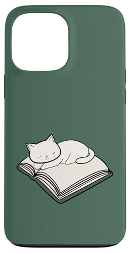 Hülle für iPhone 13 Pro Max Niedliches Kätzchen, Katze, Mutter, Kätzchen, Buchliebhaber, Lesebibliothekar von Reading Lover and Cat Mom Designs