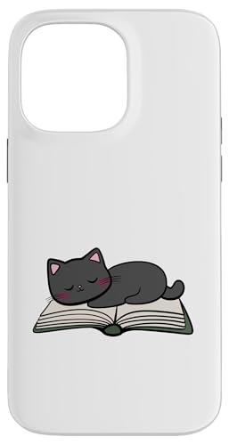 Hülle für iPhone 14 Pro Max Niedliches Kätzchen, Katze, Mutter, Kätzchen, Buchliebhaber, Lesebibliothekar von Reading Lover and Cat Mom Designs